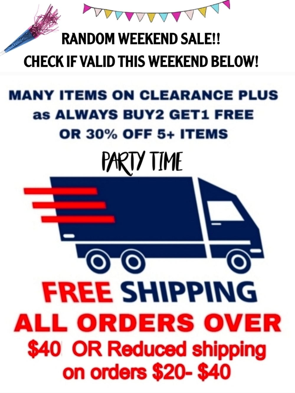 Free Shipping Reduced SHIPPING Promotion